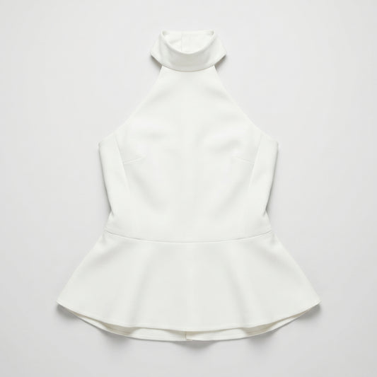 Halter Neck Peplum Top