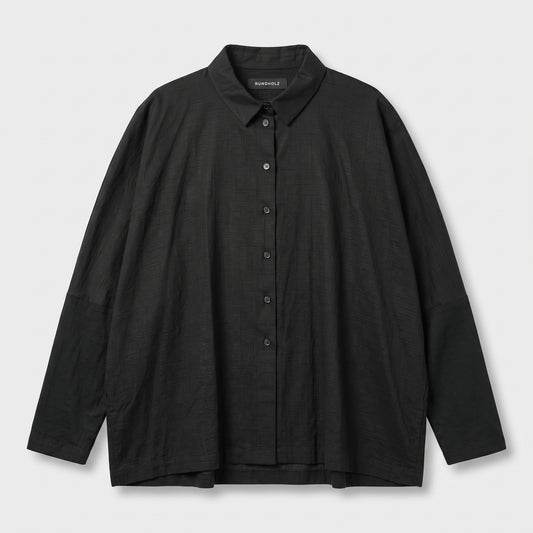 Relaxed Oversized Black Shirt