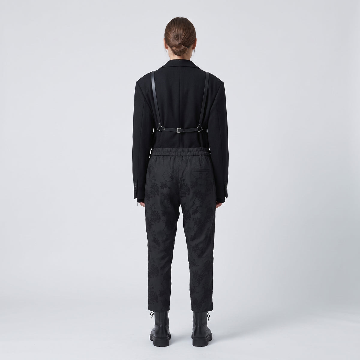Floral Jacquard Tailored Trousers