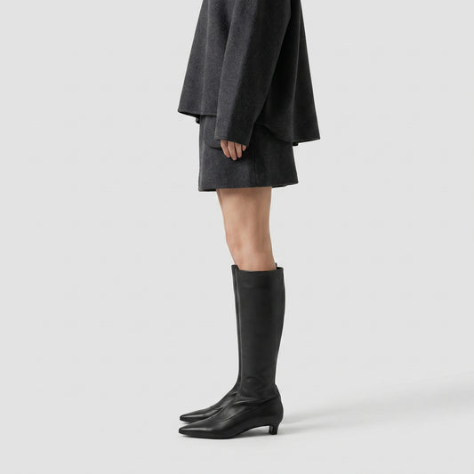 Sleek Pointed Toe Knee Boots