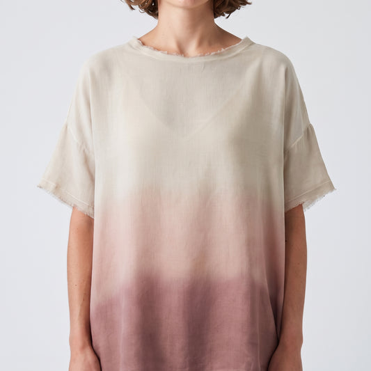 Ombre Linen Boxy Tee
