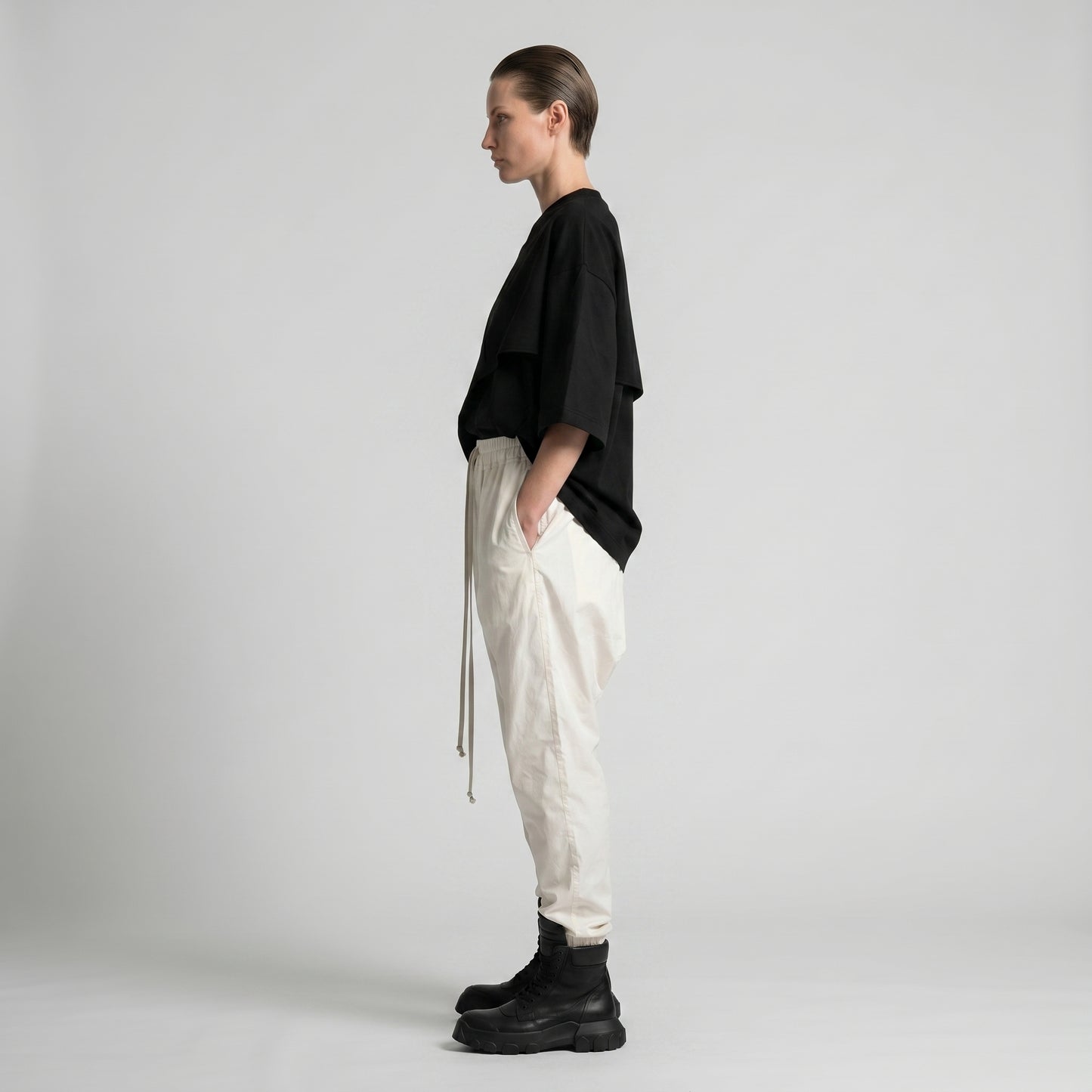 Drop Crotch Drawstring Trousers