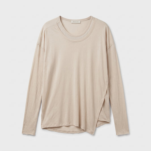 Layered Hem Long Sleeve Tee