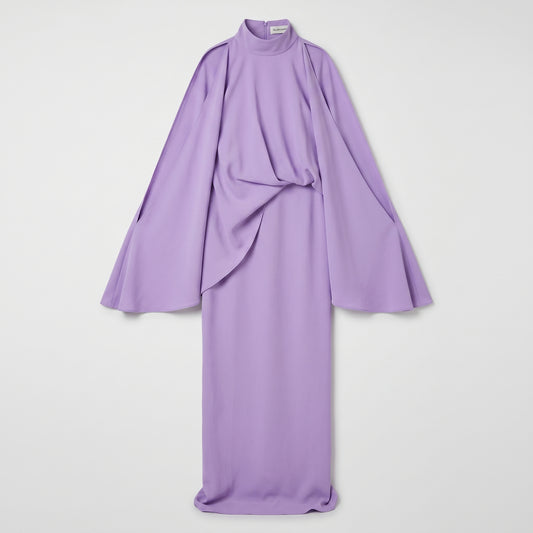 Lavender High Neck Cape Dress