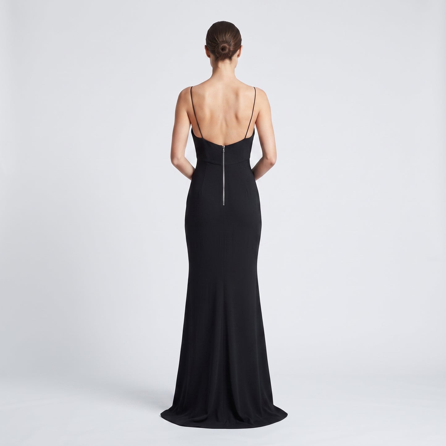 Black Draped Cami Maxi Dress
