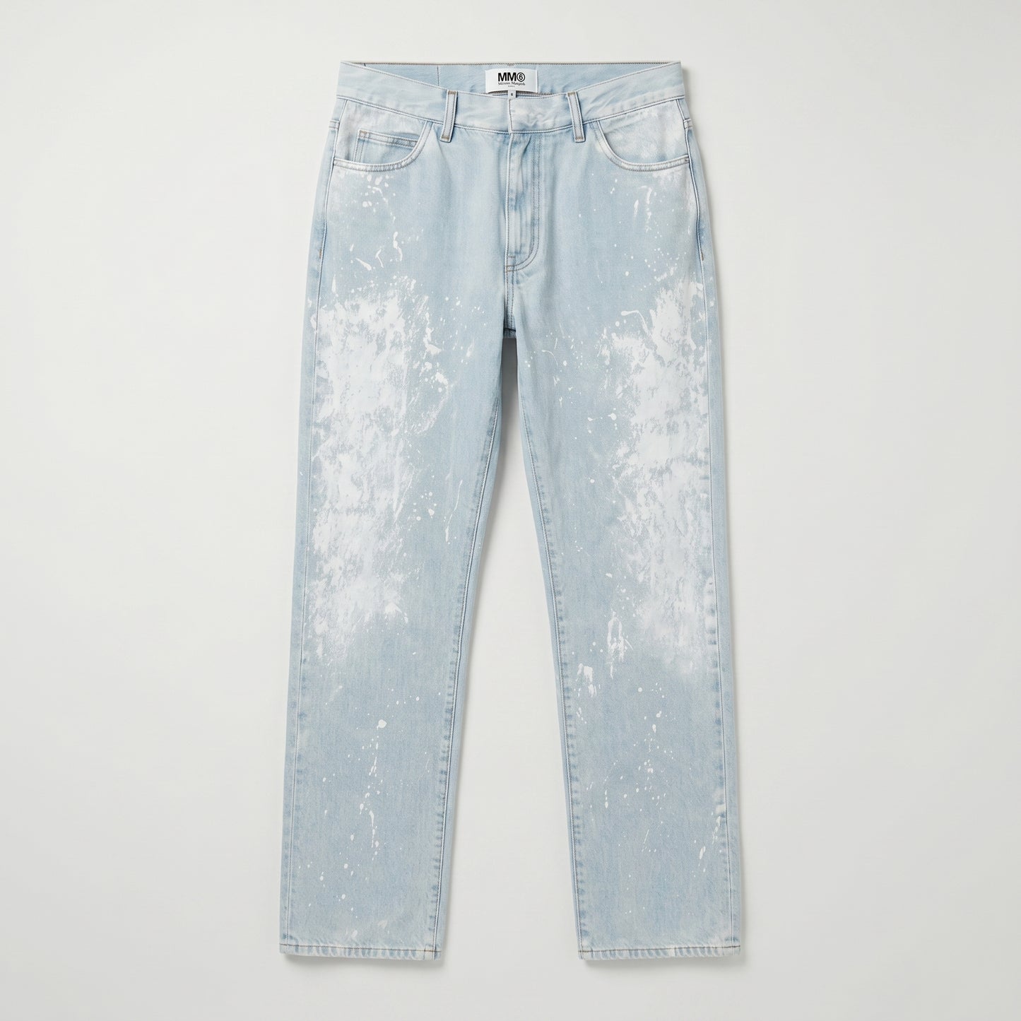 Paint Splattered Straight Jeans