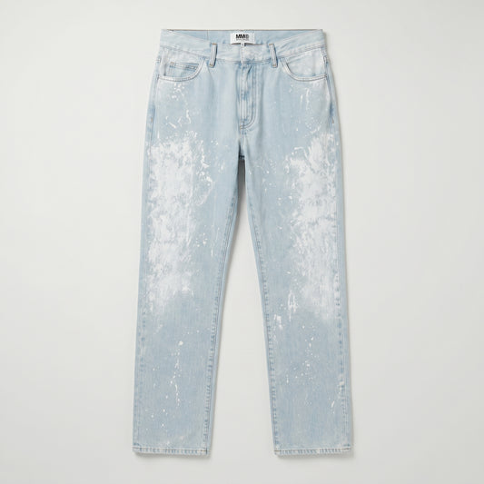 Paint Splattered Straight Jeans