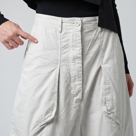 Relaxed Cotton Drop-Crotch Trousers