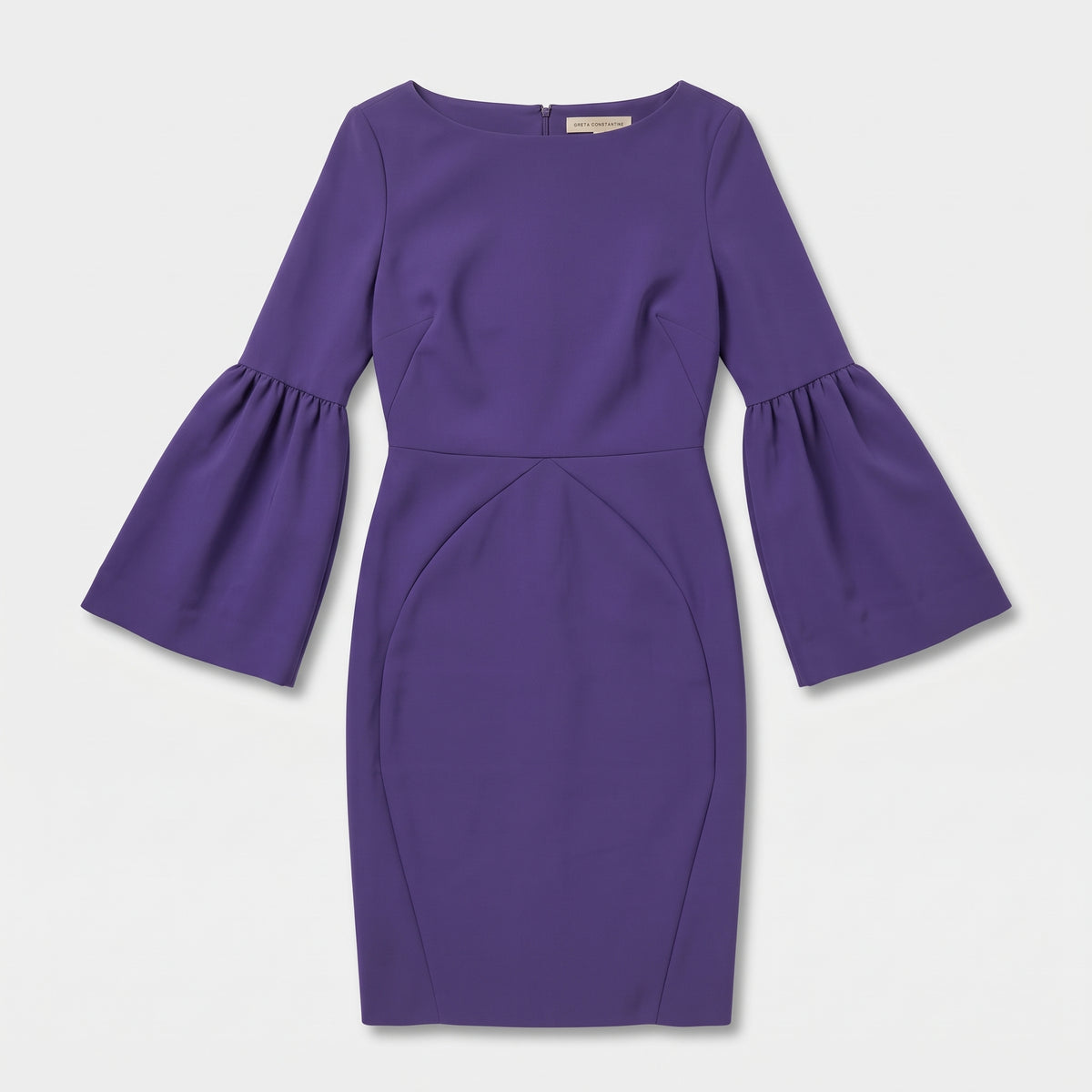 Elegant Bell-Sleeve Sheath Dress