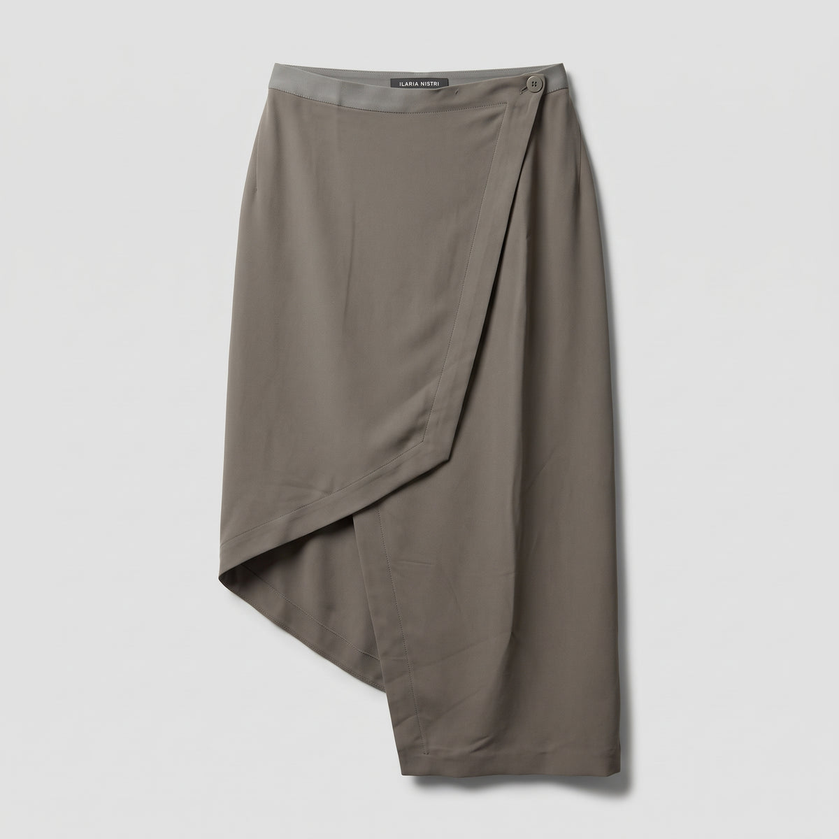 Asymmetric Wrap Midi Skirt