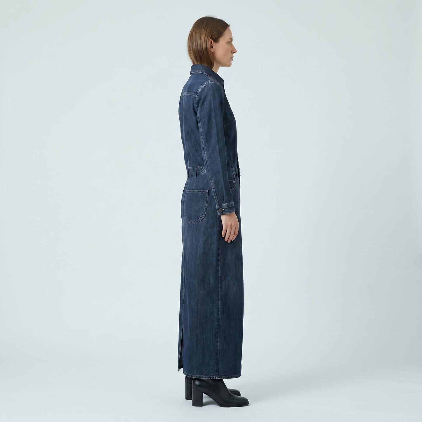 Maxi Denim Shirt Dress