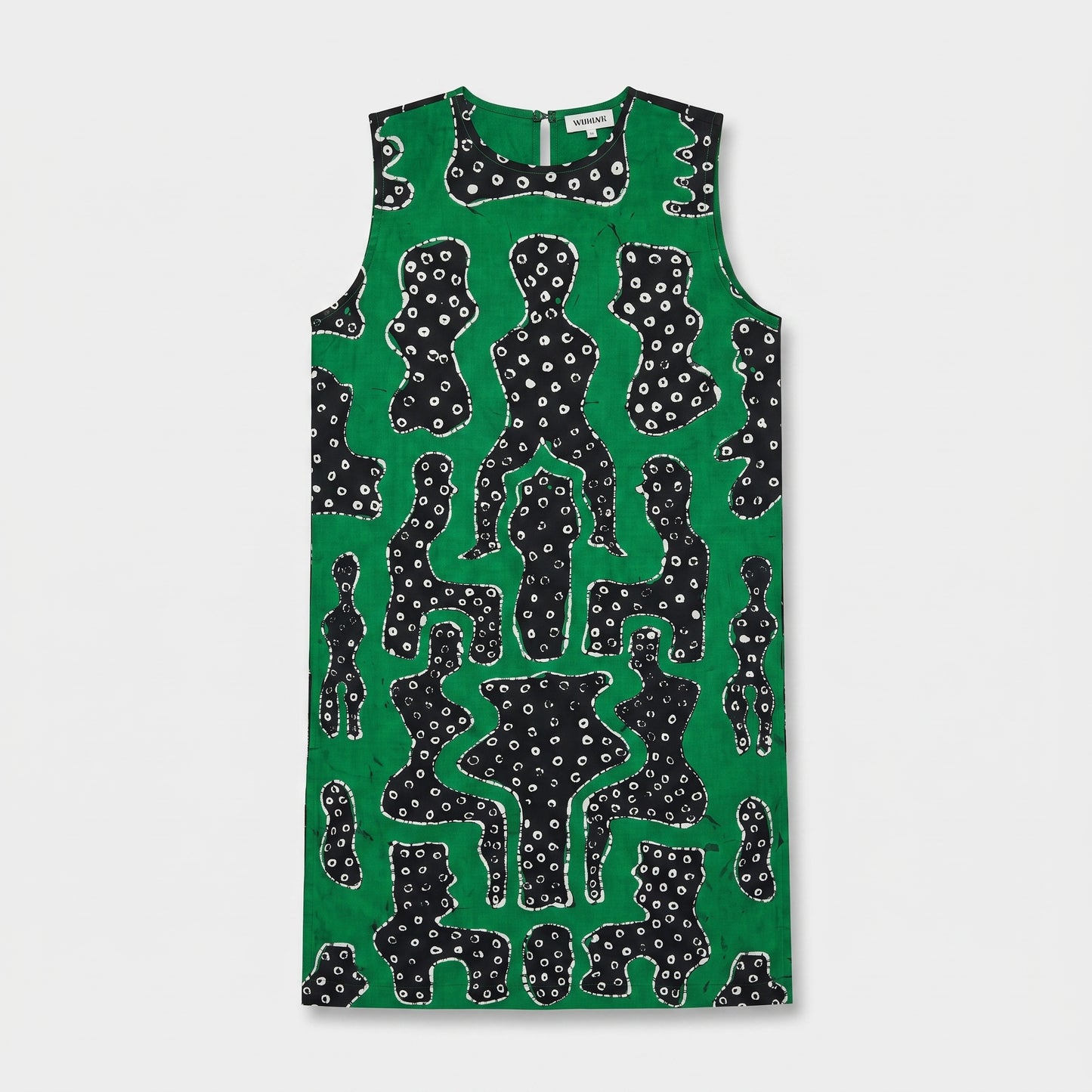 Abstract Print Sleeveless Shift Dress