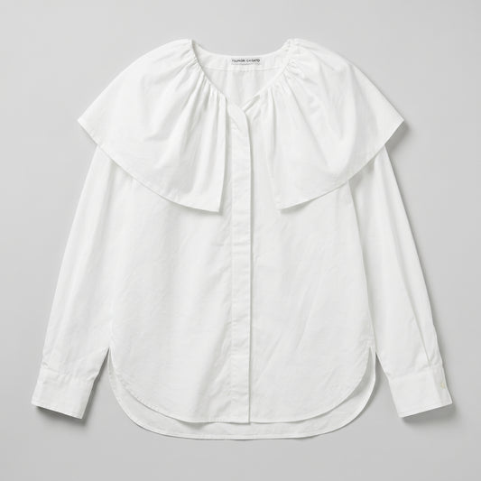 Oversized Collar Poplin Blouse