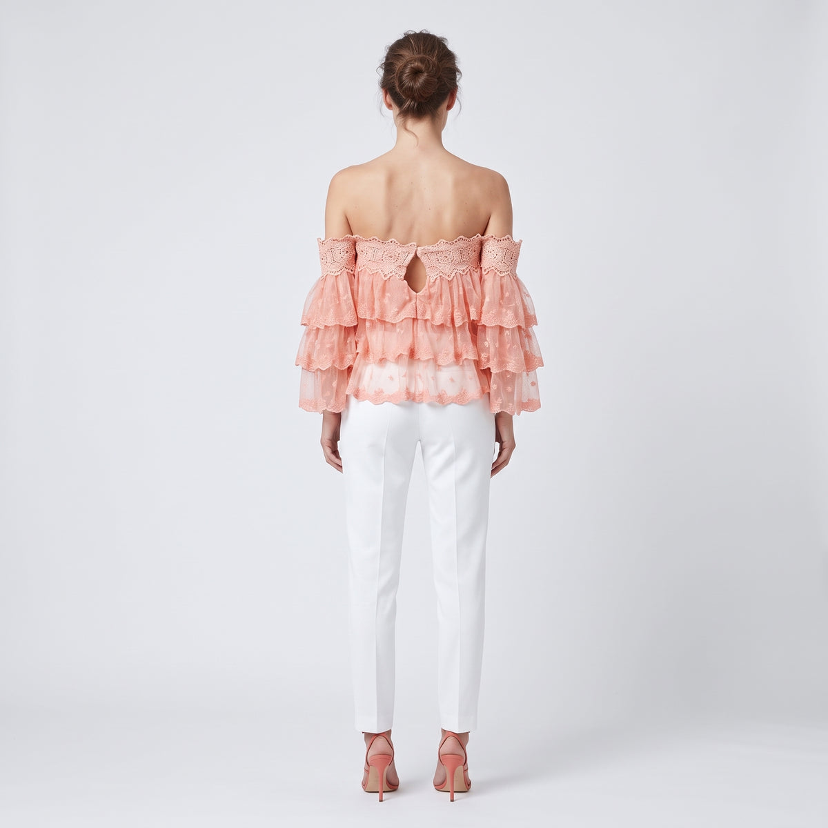 Tiered Lace Off-Shoulder Top