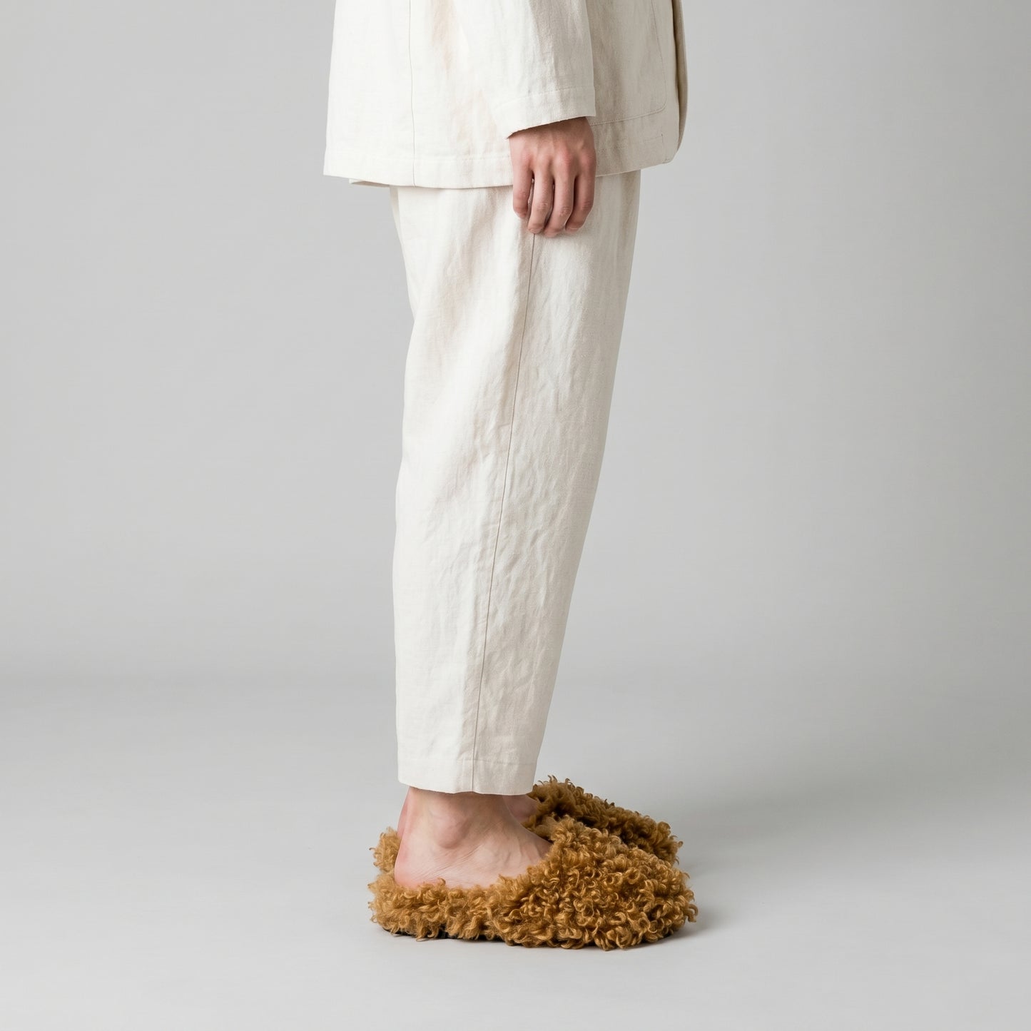 Curly Shearling Slip-On Mules