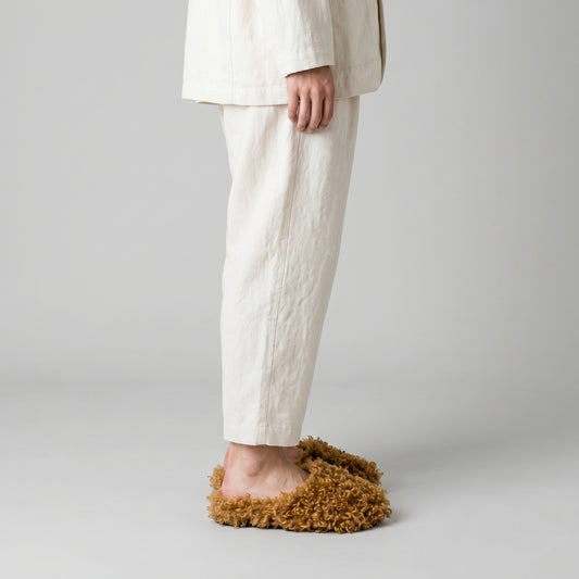 Curly Shearling Slip-On Mules
