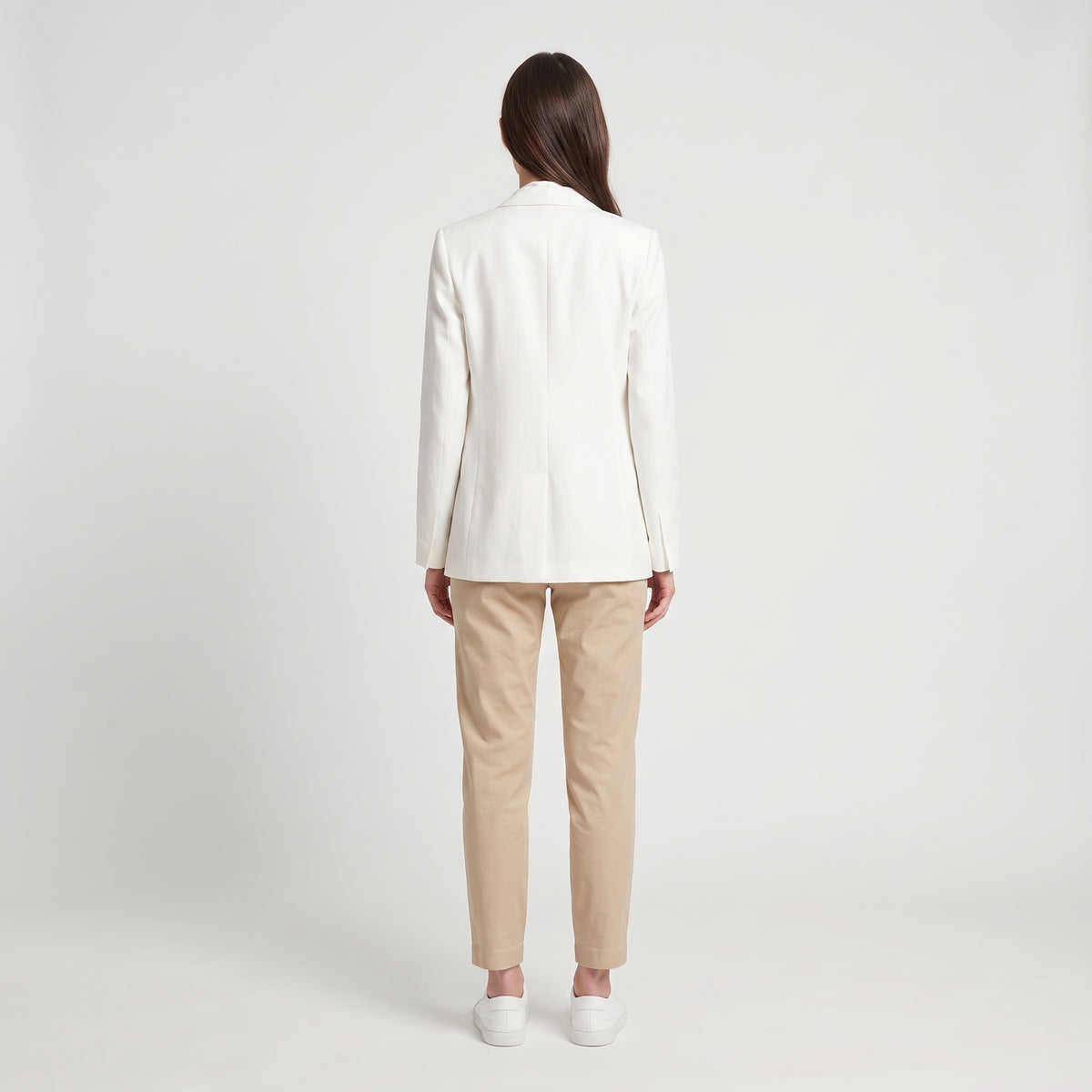 Classic Tailored Beige Chino Trousers