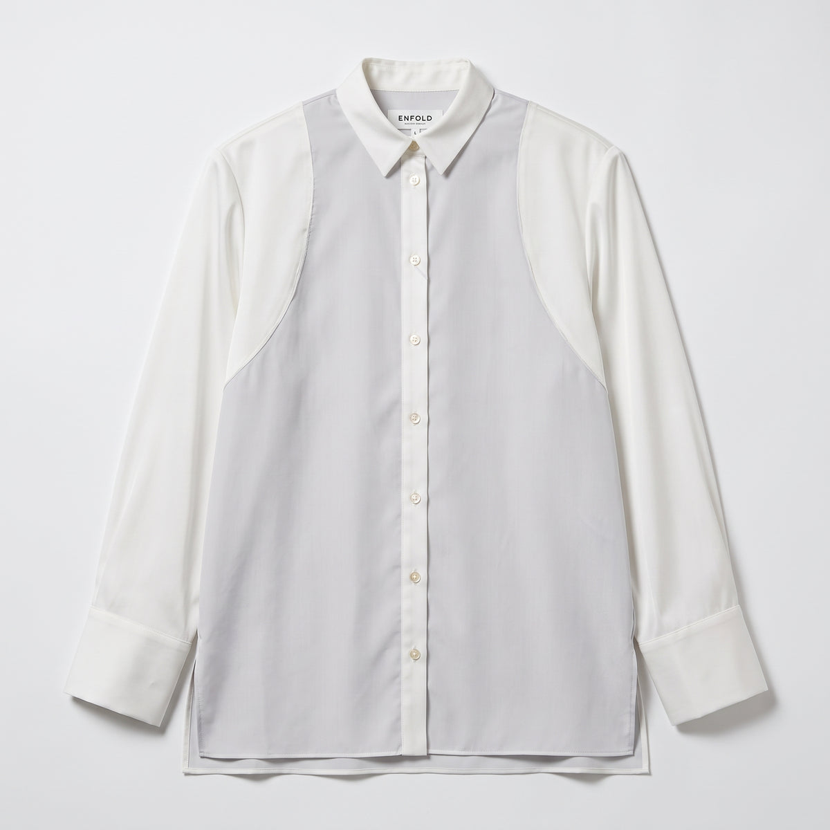 Colorblock Layered Button-Down Shirt