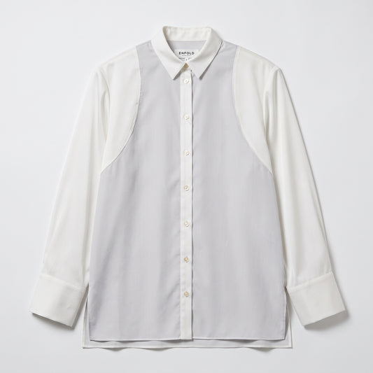 Colorblock Layered Button-Down Shirt