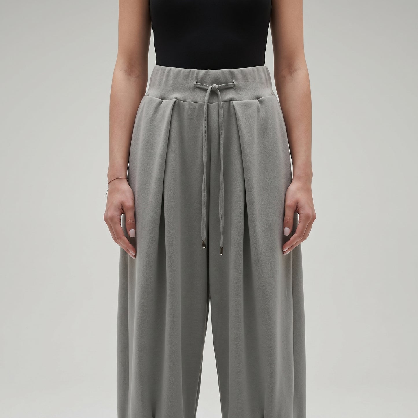 Pleated Wide Leg Lounge Trousers