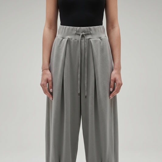 Pleated Wide Leg Lounge Trousers