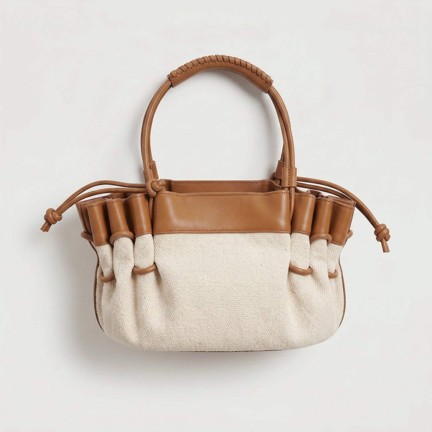 Canvas and Leather Tote Bag