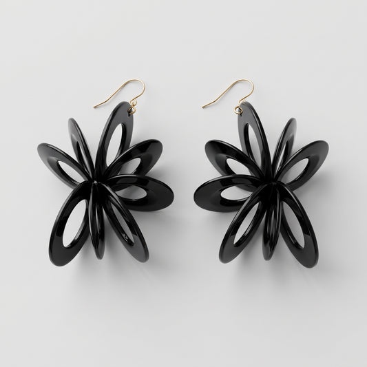 Sculptural Petal Statement Earrings