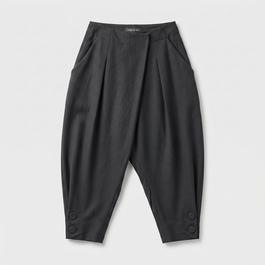 Tailored High-Waisted Cropped Trousers