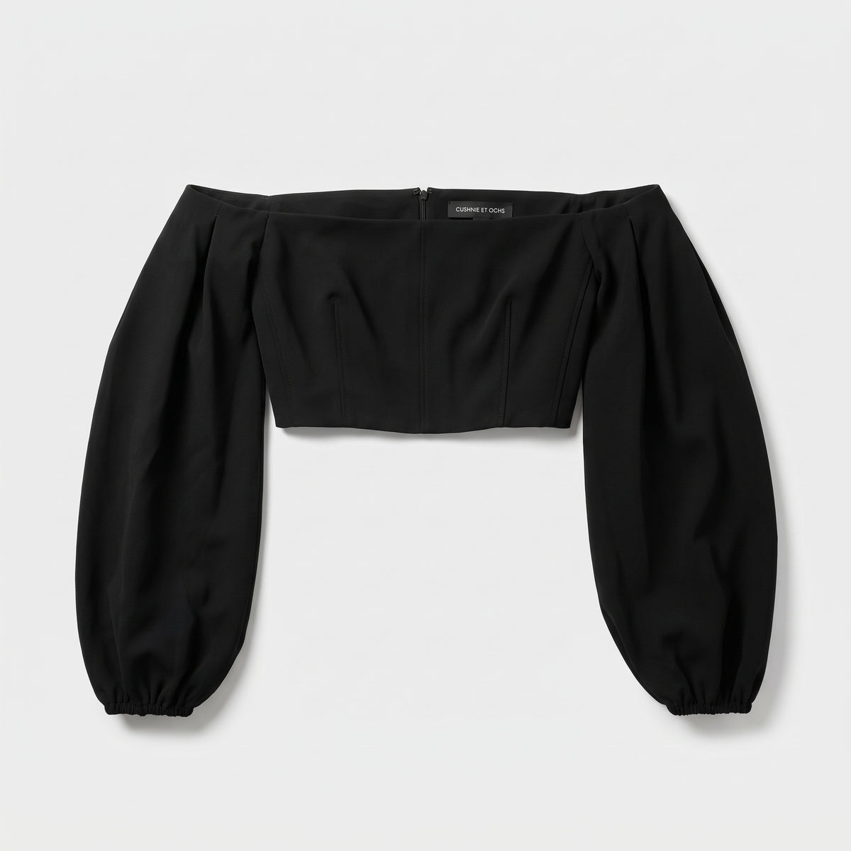 Off-Shoulder Long Sleeve Crop Top