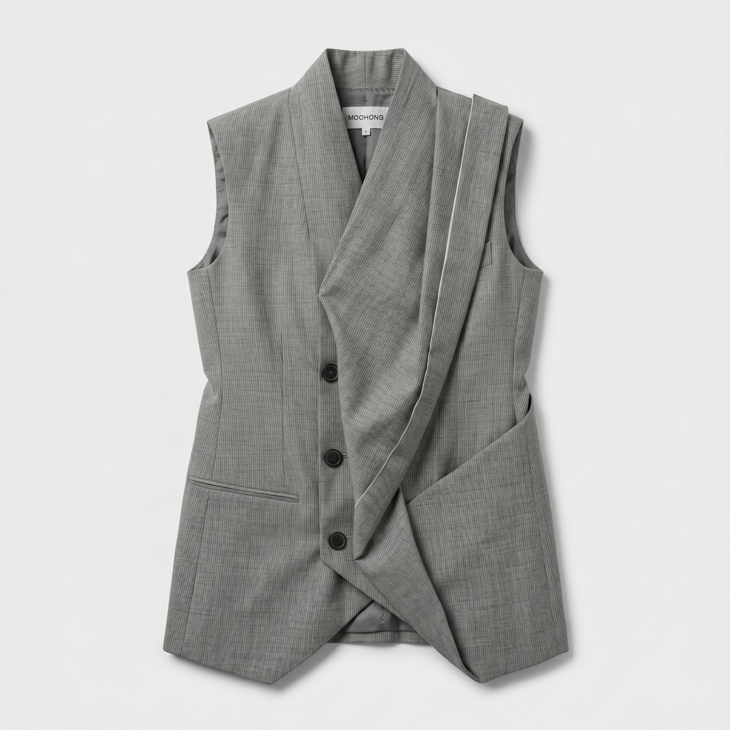 Structured Tailored Draped Vest