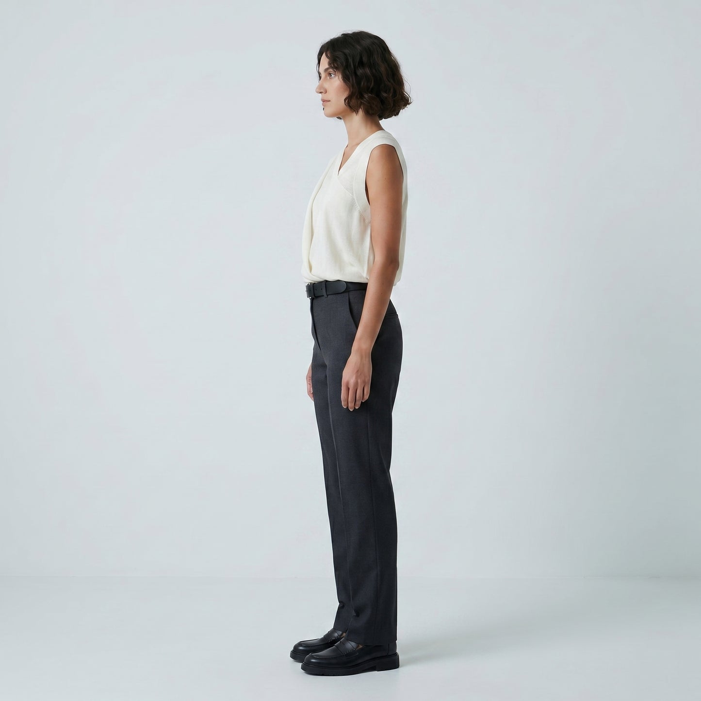 Asymmetric Draped Knit Top
