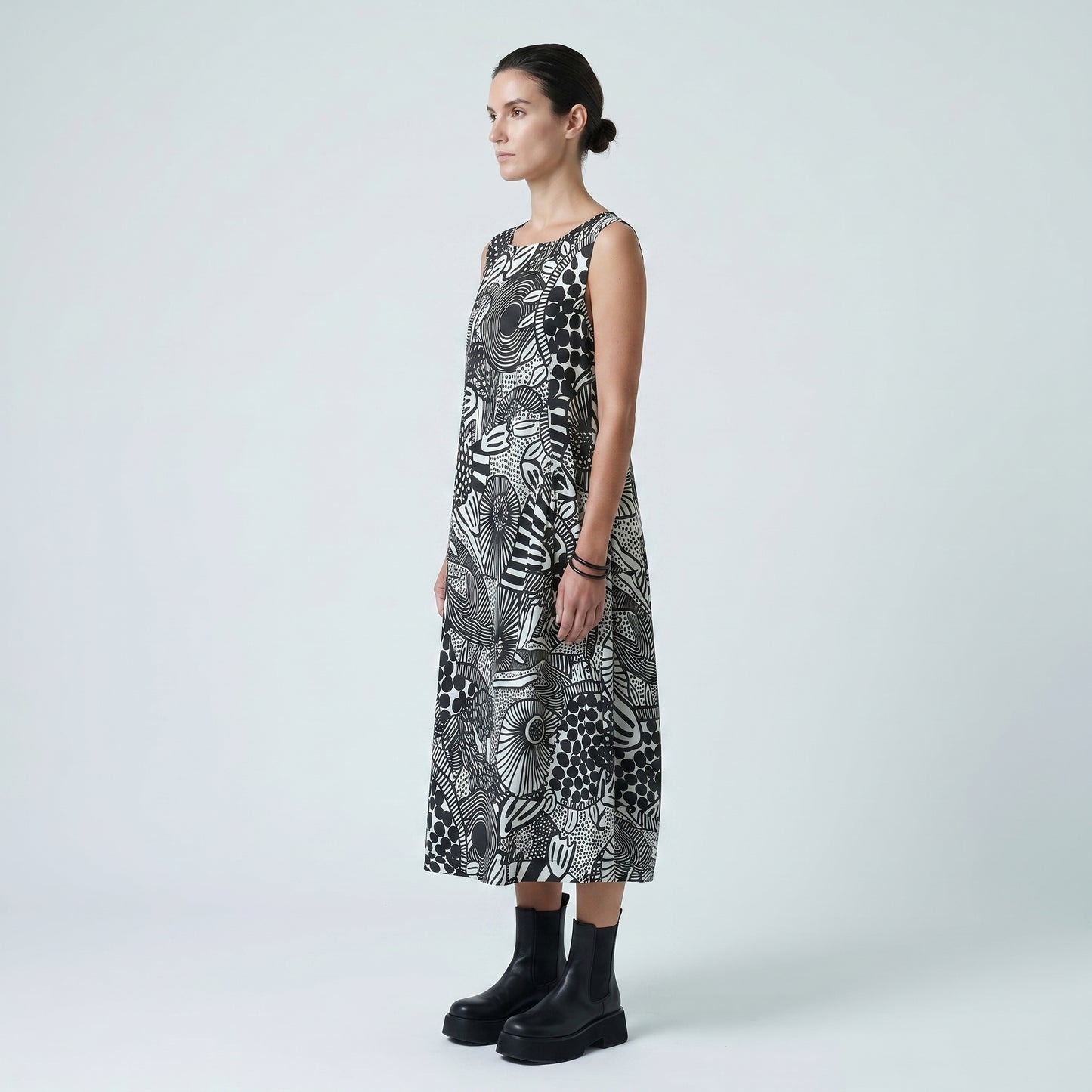 Abstract Graphic Sleeveless Dress