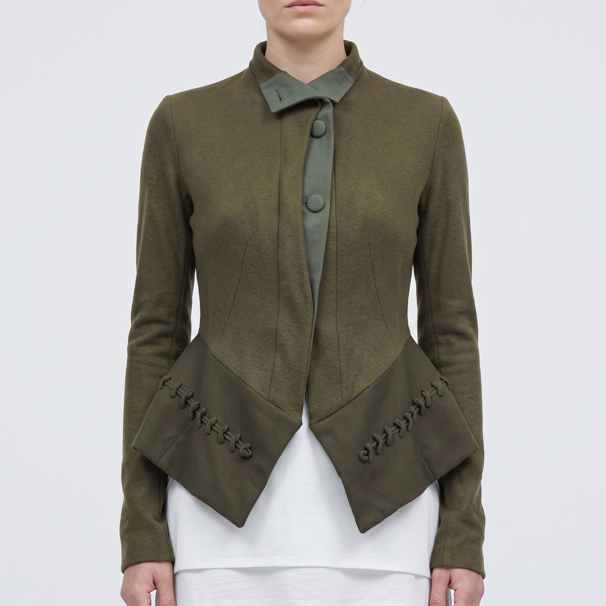 Structured Peplum Military Jacket