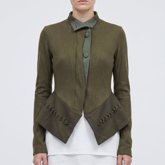 Structured Peplum Military Jacket