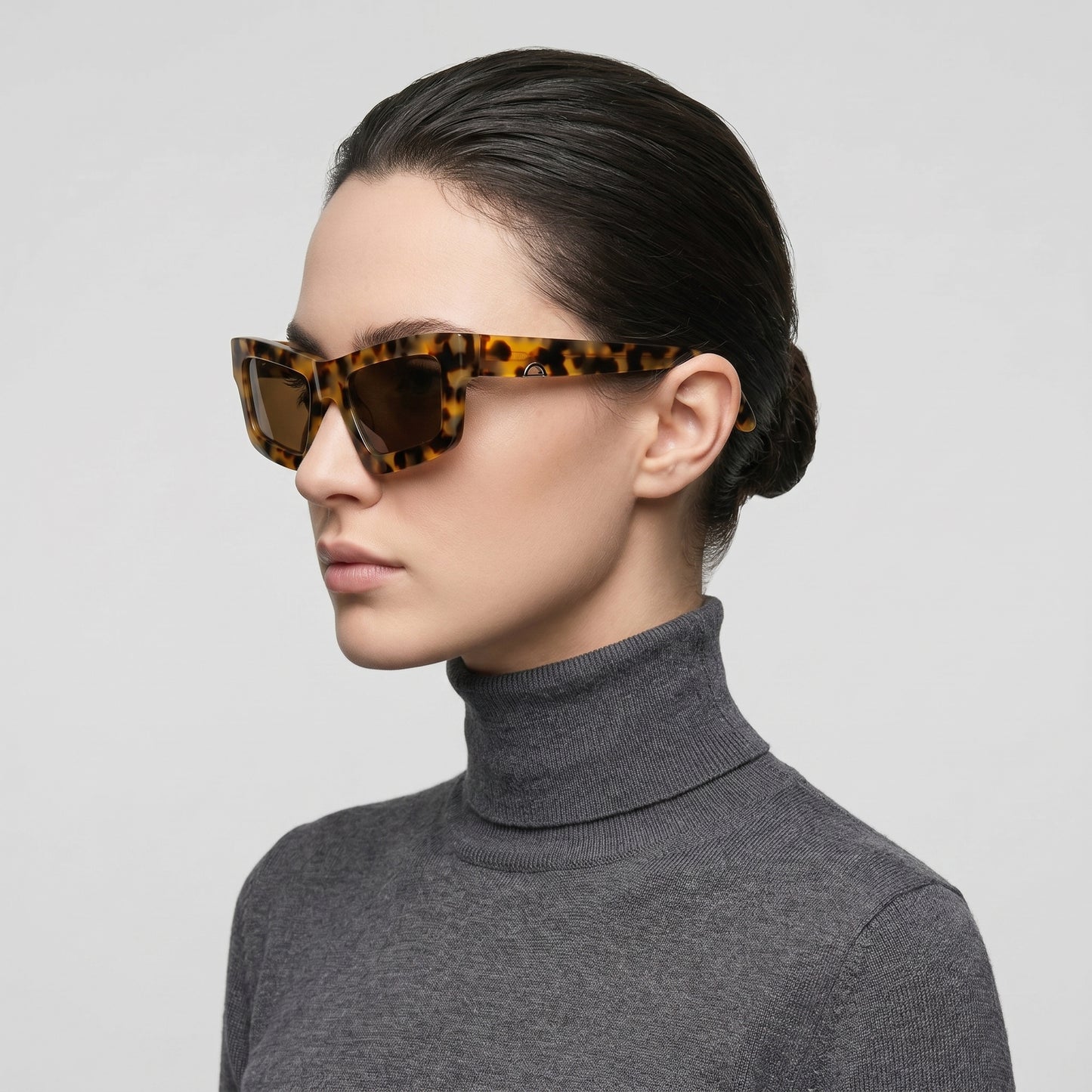 Bold Tortoiseshell Angular Sunglasses