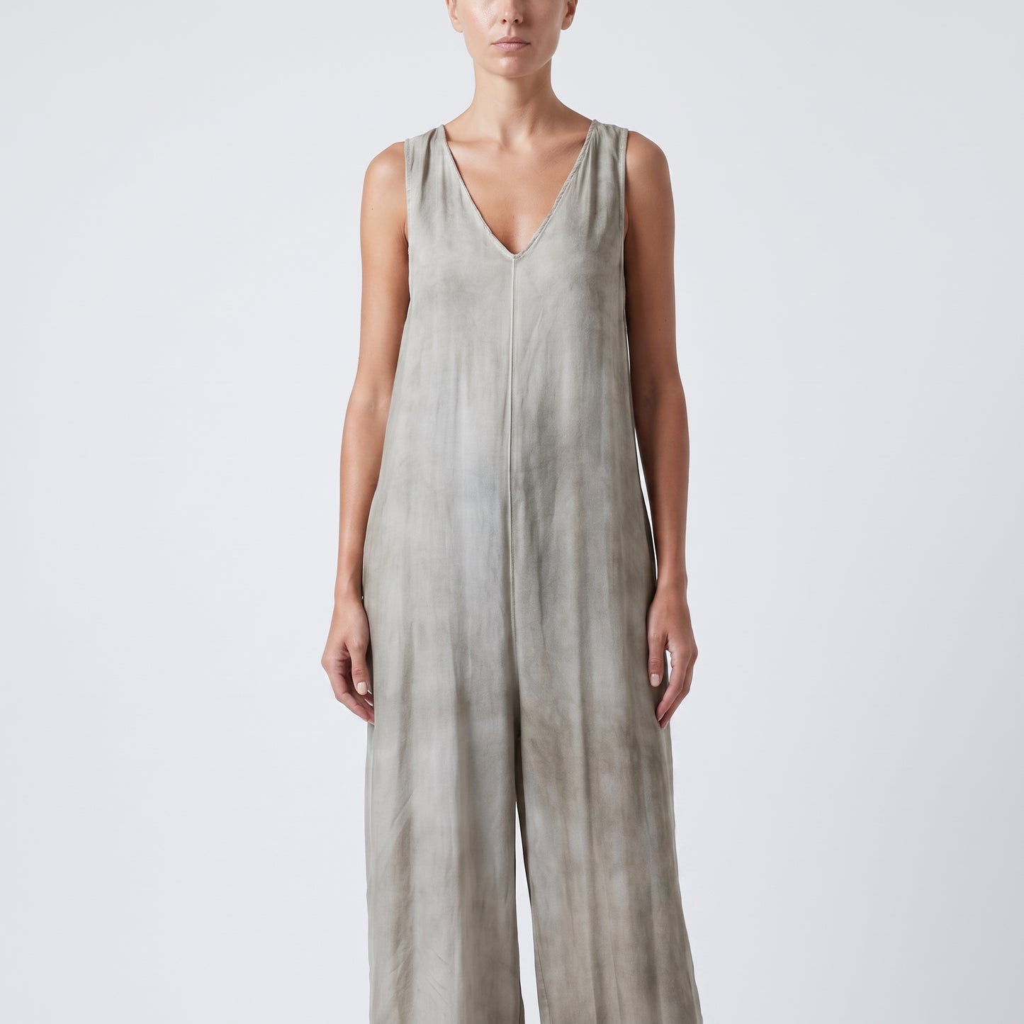 Tie-Dye Wide-Leg Sleeveless Jumpsuit