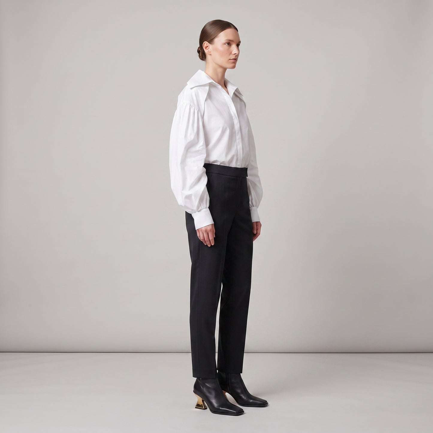 Tailored Slim-Fit Black Trousers