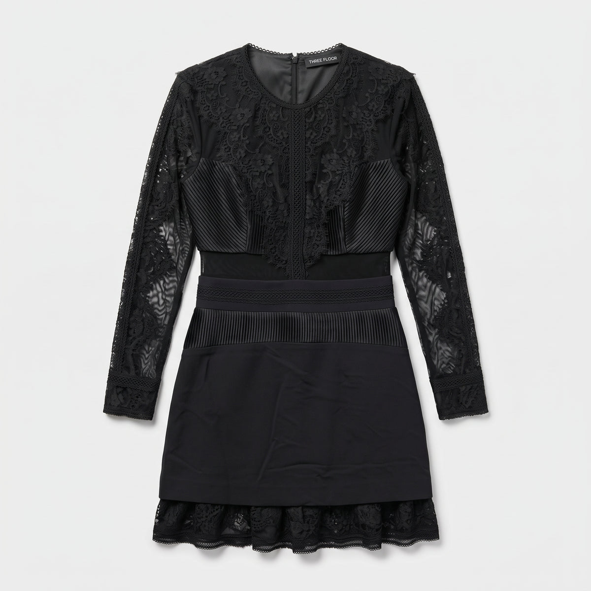 Elegant Black Lace Mini Dress