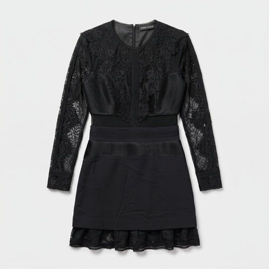 Elegant Black Lace Mini Dress