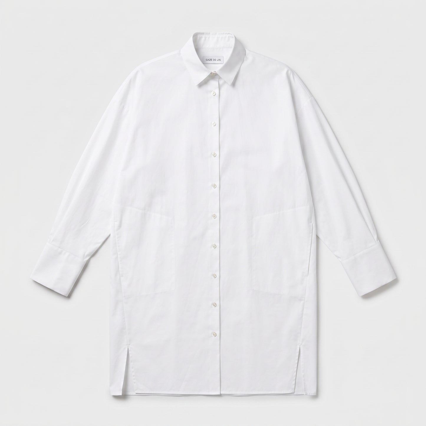 Oversized Crisp Cotton Shirt Dress