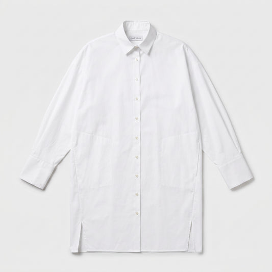 Oversized Crisp Cotton Shirt Dress
