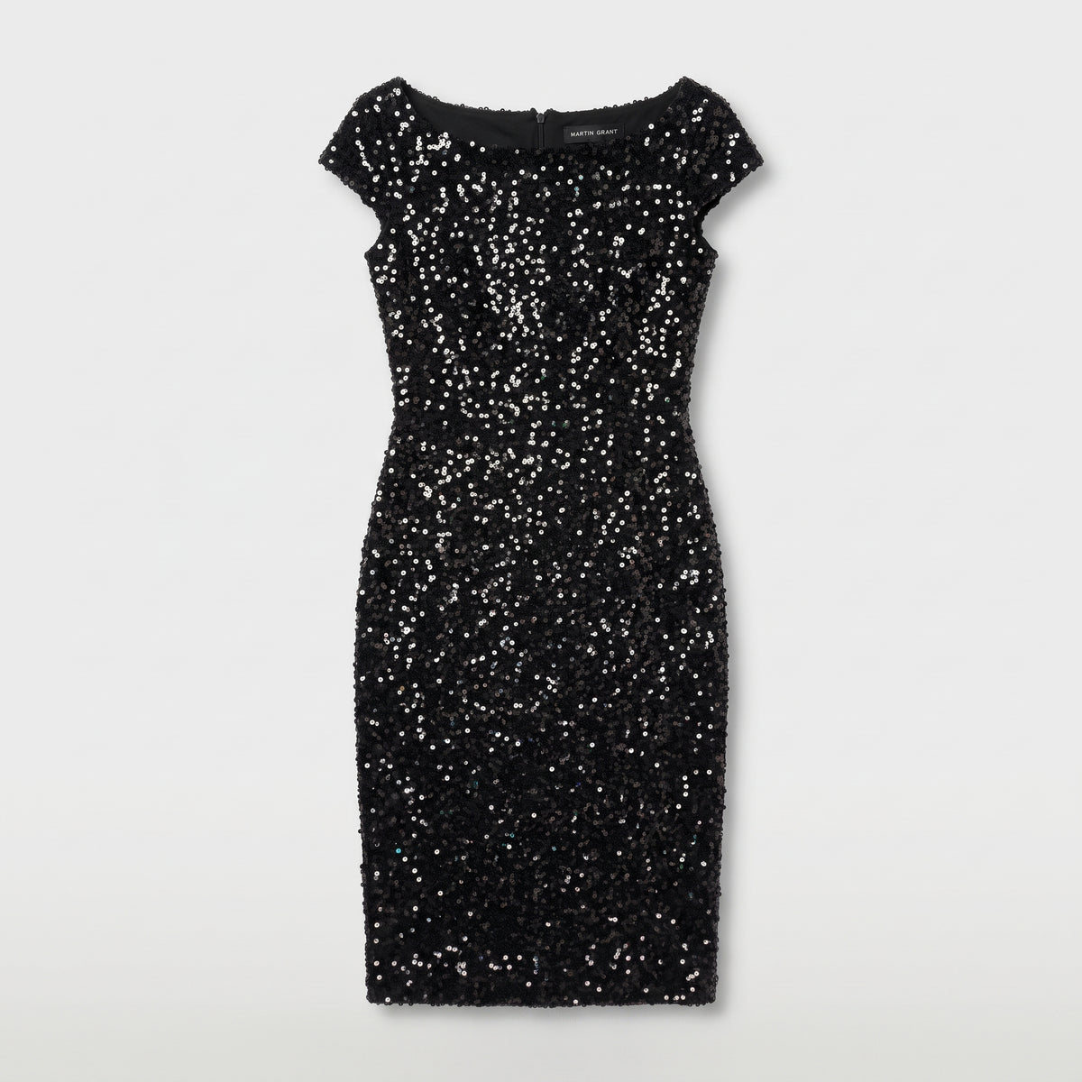 Elegant Black Sequin Cocktail Dress