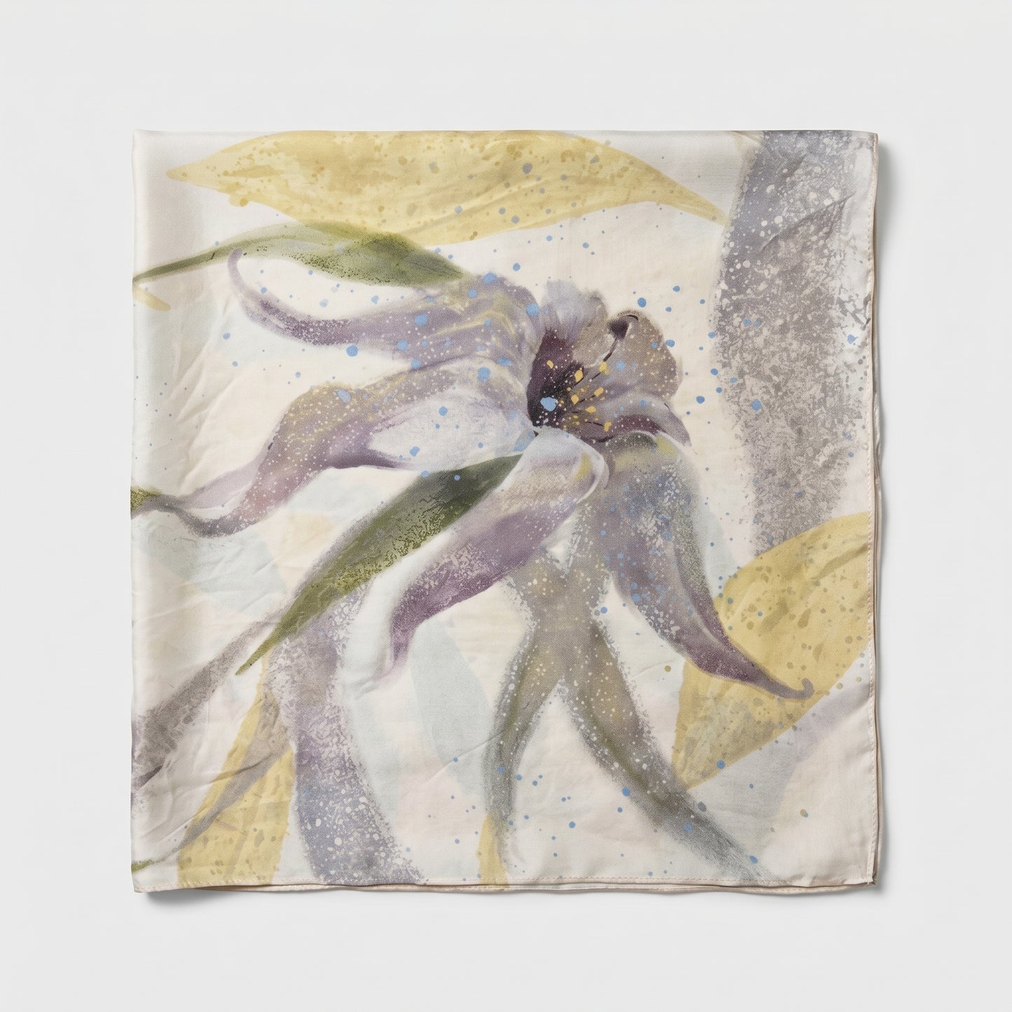 Watercolor Floral Silk Scarf