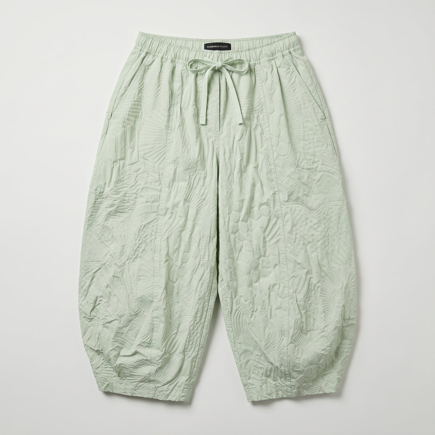 Sage Green Textured Balloon Trousers