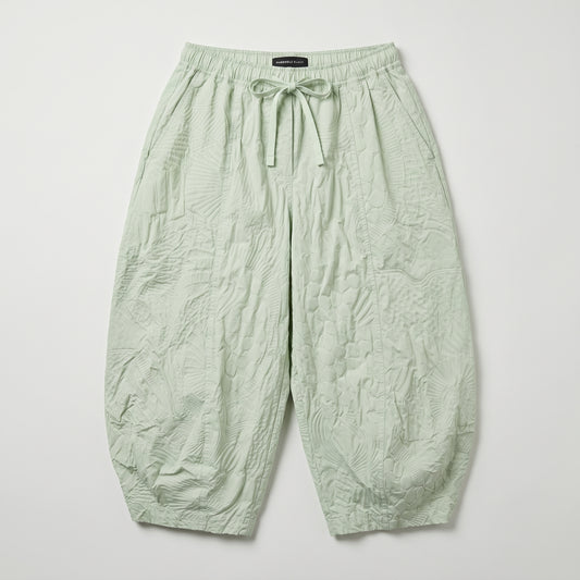 Sage Green Textured Balloon Trousers