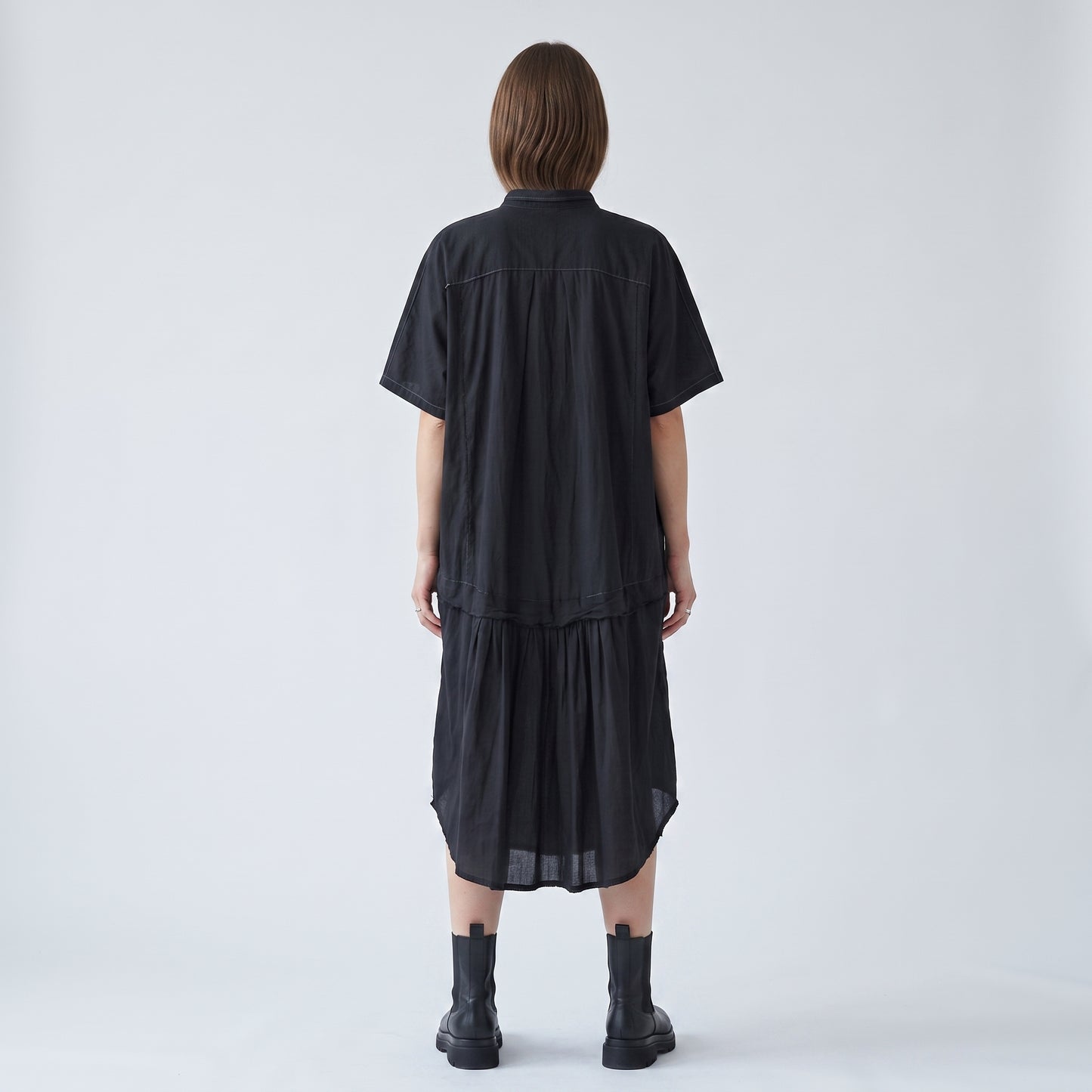 Pleated Cotton Poplin Tunic