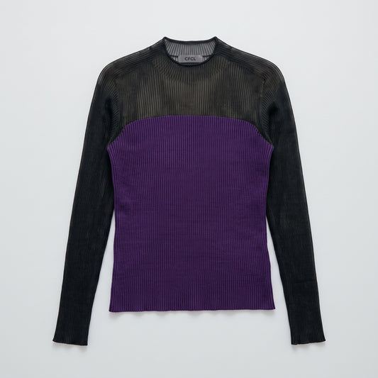 Colorblock Ribbed Knit Top