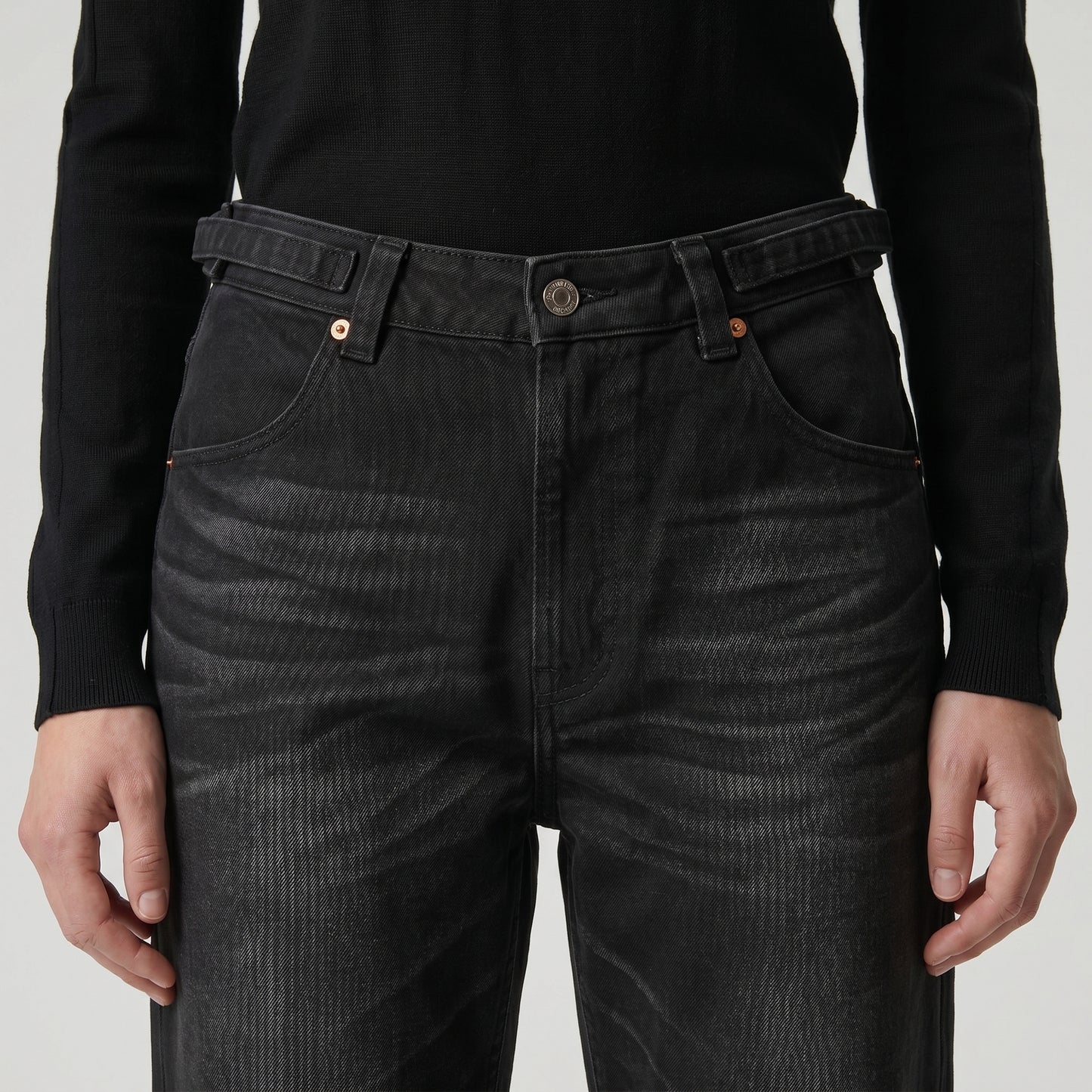 Premium Washed Black Denim Jeans