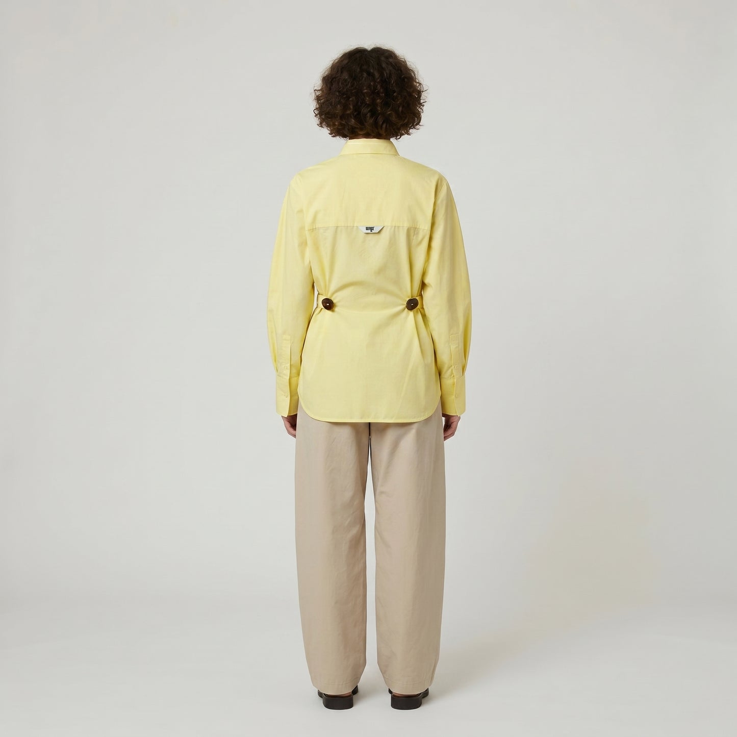 Button Embellished Pastel Poplin Shirt