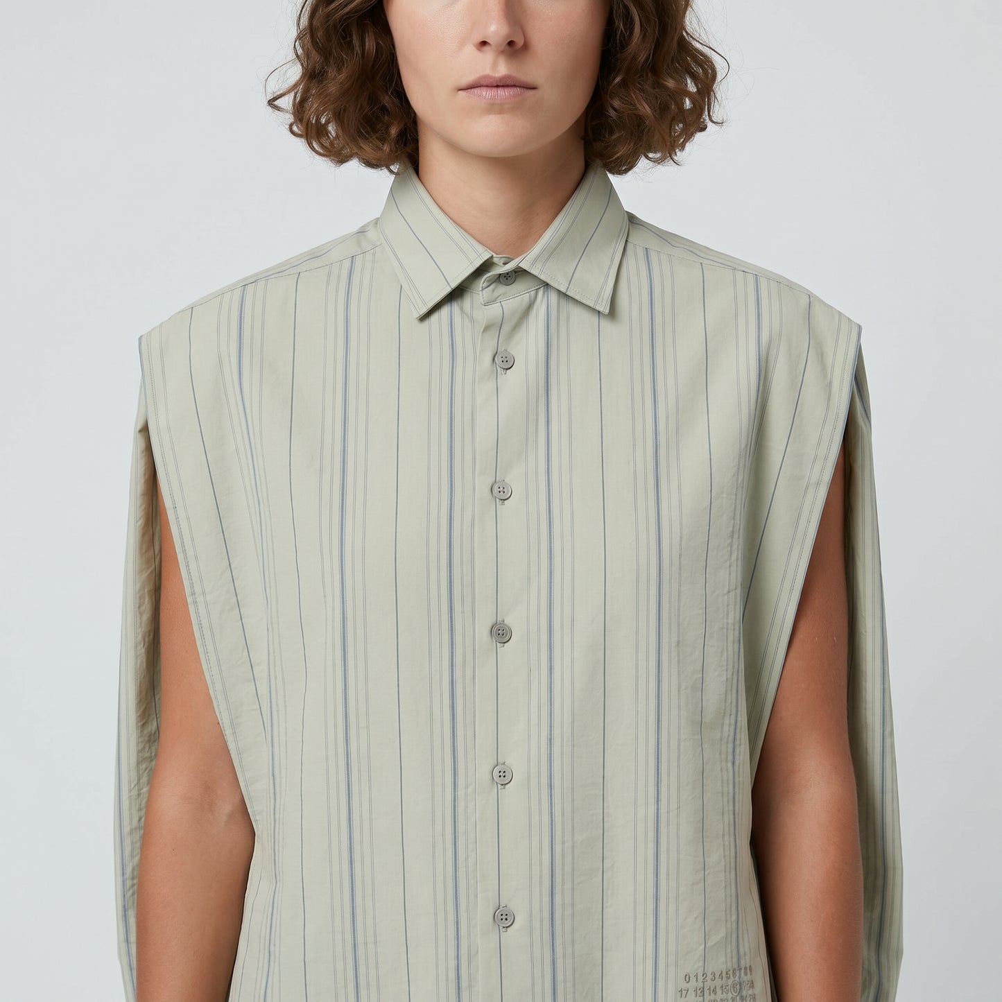 Deconstructed Striped Cotton Shirt